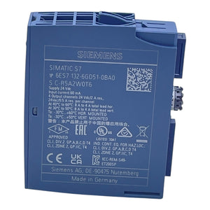 Siemens Relais-Ausgangsmodul 4x24VDC/2A 6ES7132-6GD51-0BA0 ET 200SP