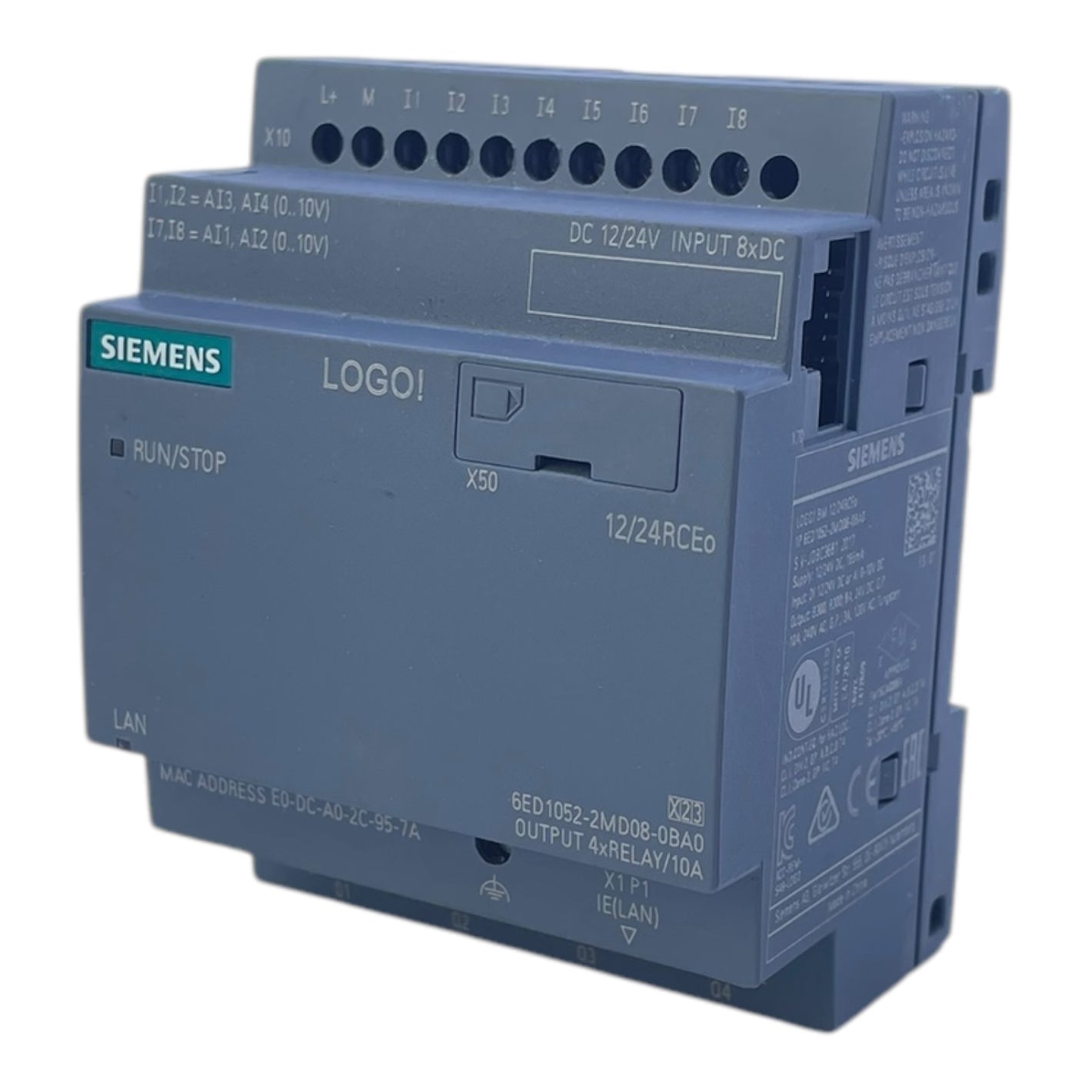 Siemens 6ED1052-2MD08-0BA0 LOGO! PLC module for industrial use 