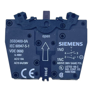 Siemens 3SB3201-0AA11 Drucktaster -für industriellen Einsatz Drucktaster 1NO+1NC