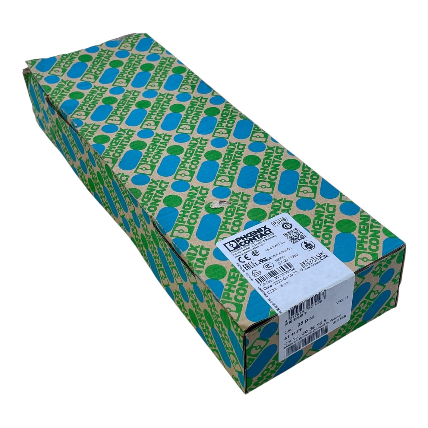 Phoenix Contact ST16-PE Reihenklemme 3036165 Reihenklemme Erdungsklemme