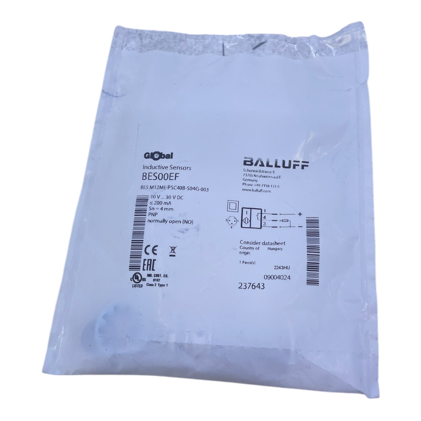 Balluff BES00EF Induktiver Sensor  für den industriellen Einsatz Sensor induktiv