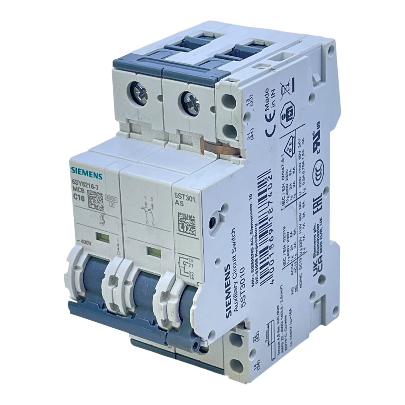 Siemens Leitungsschutzschalter 5SY6216-7 C16A 2-polig 400V Sicherungsautomat