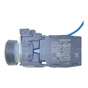 Siemens Drucktaster 3SU1400-1AA10-1FA0 mit LED-Modul 3SU1400-1CK10-1AA0 grün