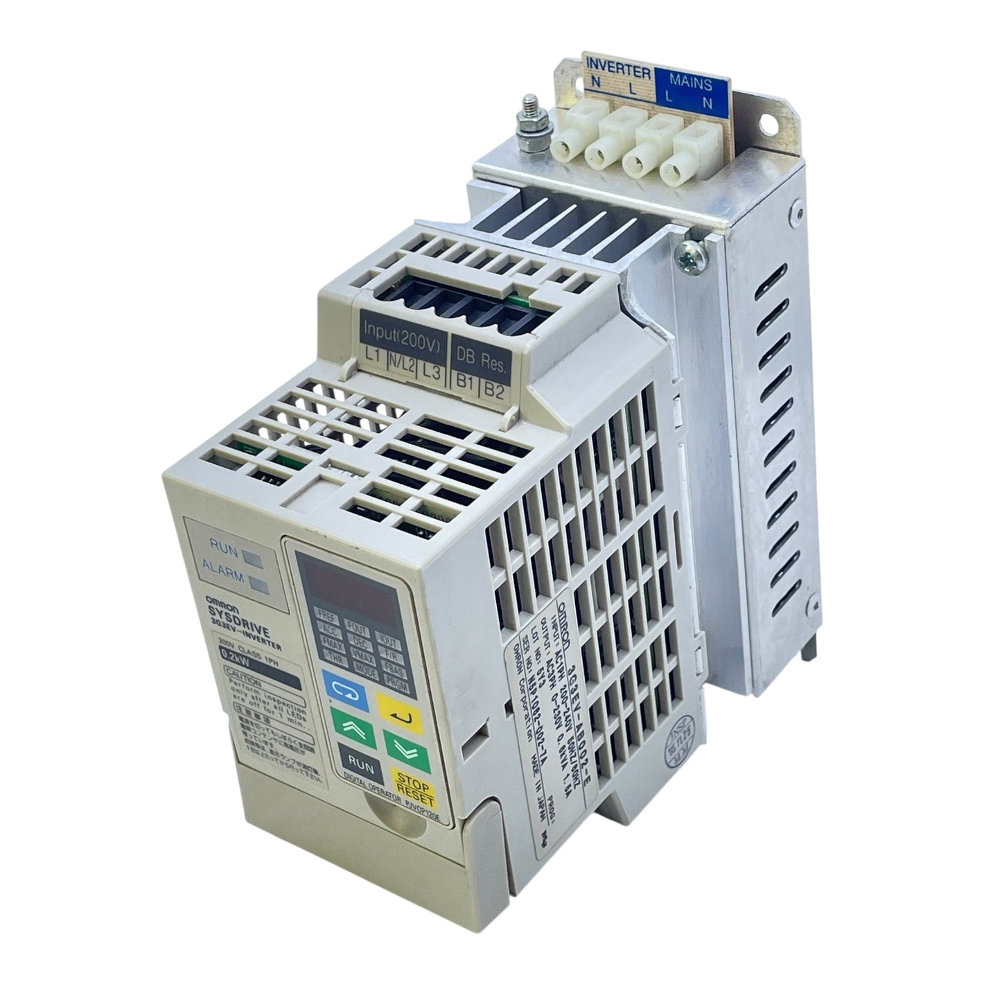 Omron Frequenzumrichter 0,2kW 3G3EV-AB002-E Sysdrive Inverter 200–240V