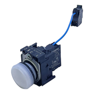 Siemens Leuchtmelder weiß 3SU1401-1BB60-1AA0 + 3SU1400-1CK10-1AA0 24V