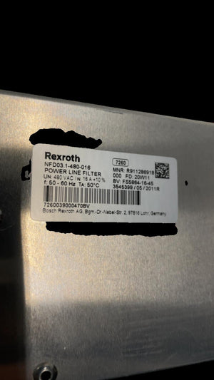 Rexroth Netzfilter für industrielle Einsatz Rexroth NFD03.1-480-016 7260
