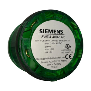 Siemens 8WD4400-1AC Signalsäule Dauerlicht Grün 12-240V AC/DC Dauerlichtelement
