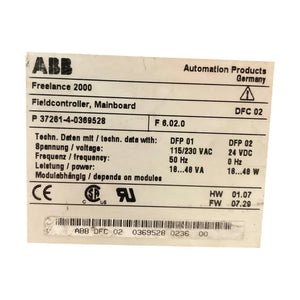 ABB Freelance 2000 FieldController DFC 02 37261-4-0369528 Profibus DPV1 SPS
