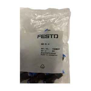 Festo QS-6-4 153037 Steckverbindungen für Pneumatik Einsatz Festo Industrie