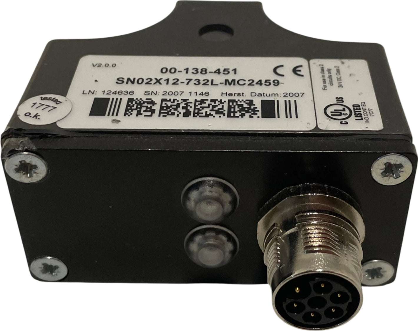 Euchner Sicherheitsschalter SN02X12-732L-MC2459 für Industrie Einsatz Automation