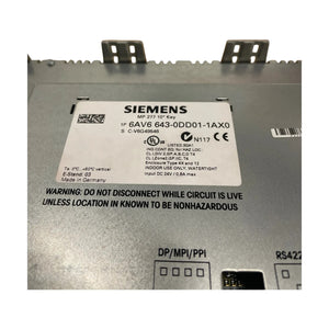 Siemens Multipanel Panel Tastatur Bedienfeld 6AV66430DD011AX0 Industre Panel