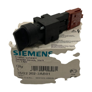 Siemens 3SB2202-2AB01 Wahlschalter rastend 2 Positionen schwarz Industrie