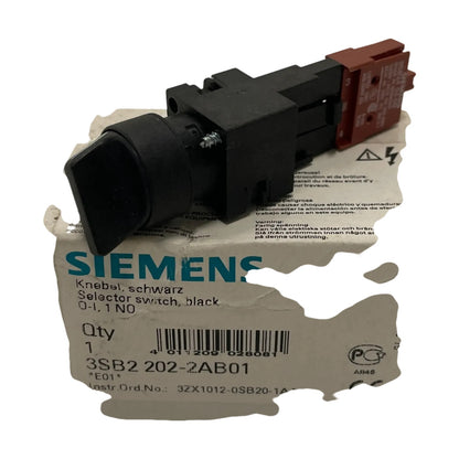 Siemens 3SB2202-2AB01 Wahlschalter rastend 2 Positionen schwarz Industrie