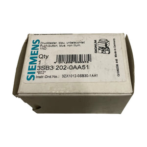 Siemens 3SB3202-0AA51 Drucktaster blau unbeleuchtet 1NO *E02* Industrie Einsatz