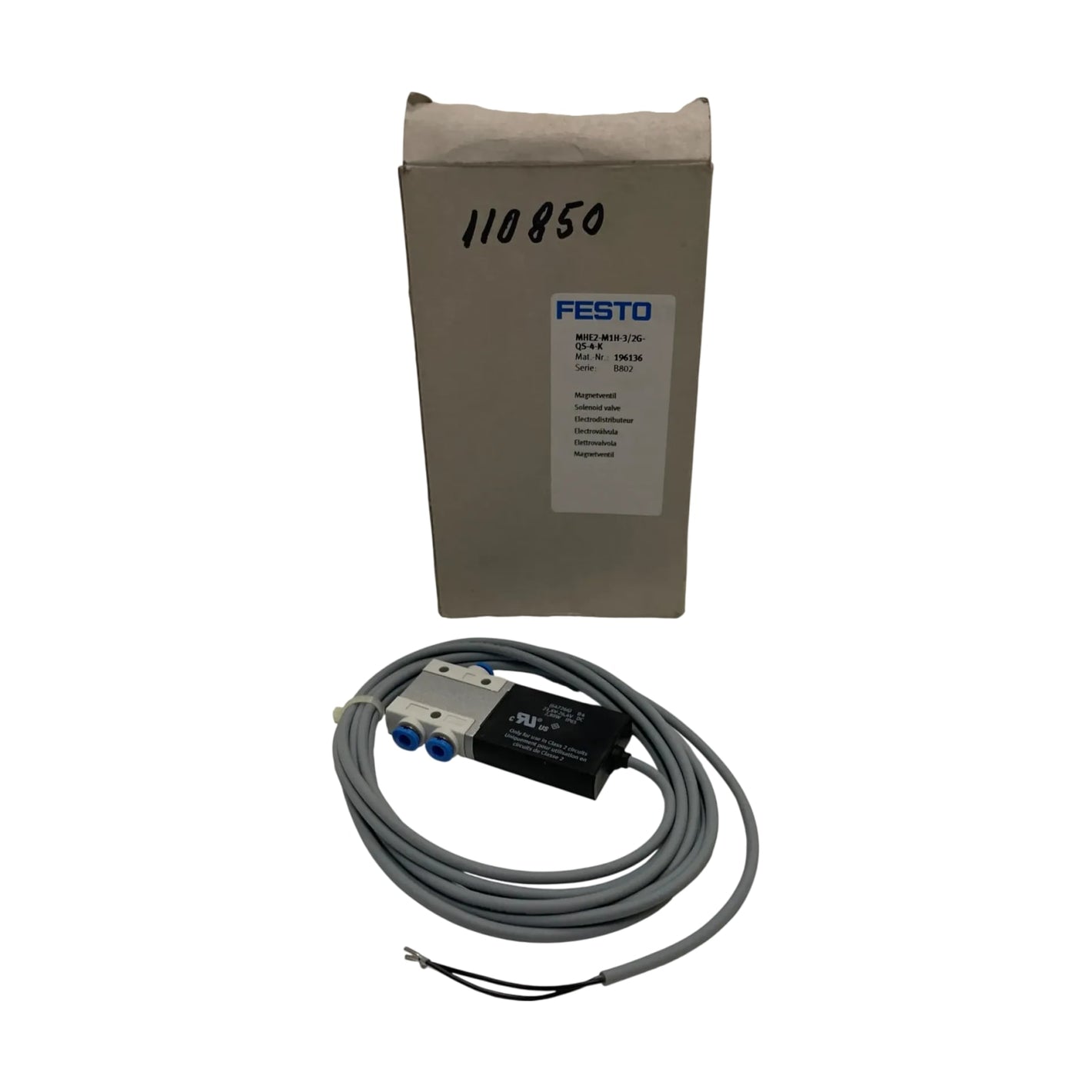 Festo Magnetventil MHE2-M1H-3/2G-QS-4-K 196136 Ventil Pneumatik Industrie Bau