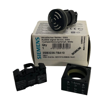 Siemens Akustischer Melder 3SB3235-7BA10 mit Lampenfassung Signalgeber Technik