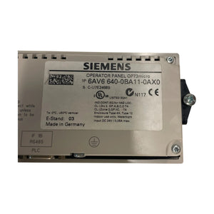 Siemens 6AV6640-0BA11-0AX0 SIMATIC OP 73micro Operator Panel S7-200 Ersatzteil