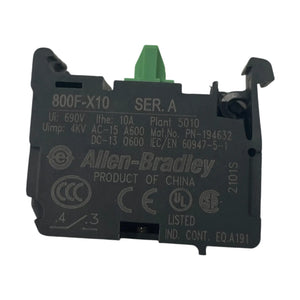 Allen Bradley 800F-X10 Kontaktblock 1 Schließer 22,5mm Schraubanschluss Taster
