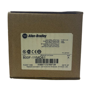 Allen Bradley 800F-1YMD81 Not-Aus-Station 1-Loch Kunststoff Drehentriegelung 24V