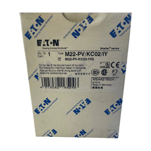 Eaton M22-PV/KC02/IY Not-Halt Taster Drucktaster Befehlsgerät im Gehäuse Gelb