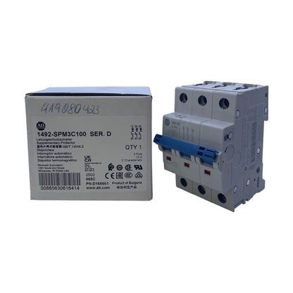 Allen Bradley 1492-SPM3C100 Hilfsschutzschalter 3-polig C 10A Schaltschrank Bau