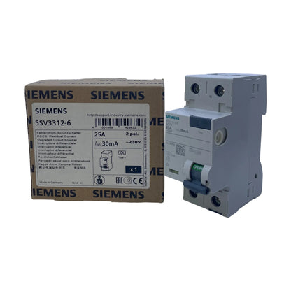 Siemens 5SV3312-6 Fehlerstromschutzschalter 25A 1N+P Differentialschalter