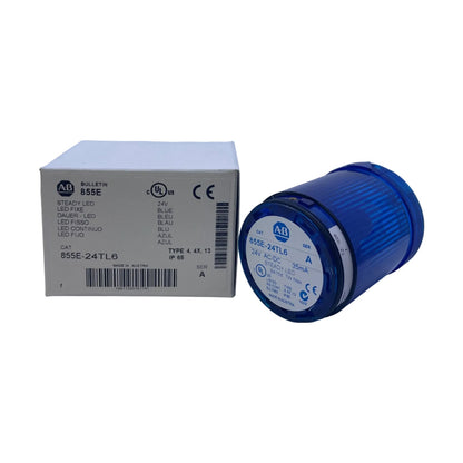 Allen Bradley 855E-24TL6 Stapelleuchte Signalleuchte 24V AC/DC Blau Dauer-LED