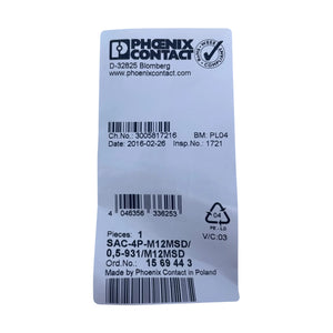 Phoenix Contact SAC-4P-M12MSD/0.5-931/M12MSD 1569443 Bussystem-Kabel 0,5 m