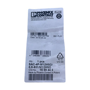 Phoenix Contact SAC-4P-M12MSD/0.5-931/M12MSD 1569443 Bussystem-Kabel 0,5 m