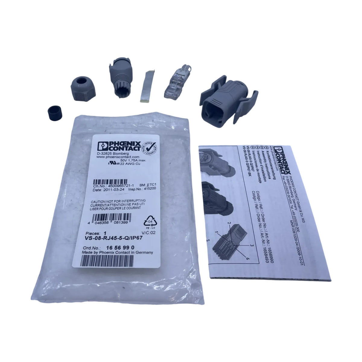 Phoenix Contact VS-08-RJ45-5-Q/IP67 1656990 RJ45-Steckverbinder Cat.5e IP67