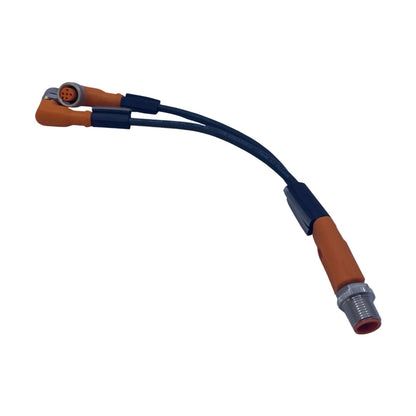 ifm EVC496 Y-Verbindungskabel M12 Stecker / 2x M12 Buchse gewinkelt 0,15 m