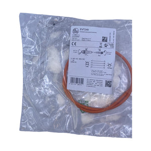 ifm EVT249 Verbindungskabel M12 Stecker / M12 Buchse gerade 4-polig orange
