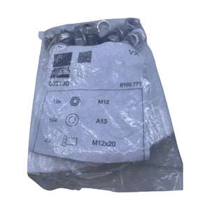 Rittal VX 8100.771 Sockel-Adapter für Doppel-Lenkrollen Montageset Ersatzteil