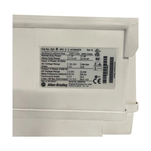 Allen Bradley 20AB4P2C3AYNANC0 PowerFlex 70 Frequenzumrichter 0,75 kW 240 V IP66
