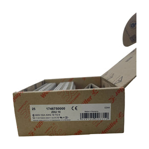 Weidmüller ZDU 10 1746750000 Durchgangsklemme 10 mm2 Zugfeder 57 A 12 Stück Los