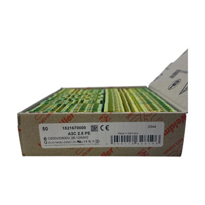 Weidmüller A3C 2.5 PE 1521670000 Schutzleiter-Reihenklemme 3 Anschl 2,5 mm2 50St