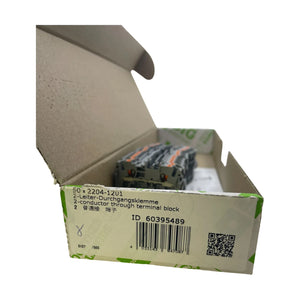 Wago 2204-1201 TOPJOB S Durchgangsklemme 2-Leiter 6 mm2 grau Reihenklemme 17 St
