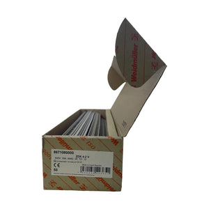 Weidmüller ZDK 4-2V 8671080000 Doppelstock-Reihenklemme 4 mm2 Zugfeder 50 Stueck