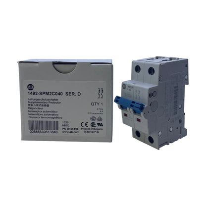 Allen Bradley 1492-SPM2C040 Leitungsschutzschalter 2-polig Kennlinie C 4 A Ser.D