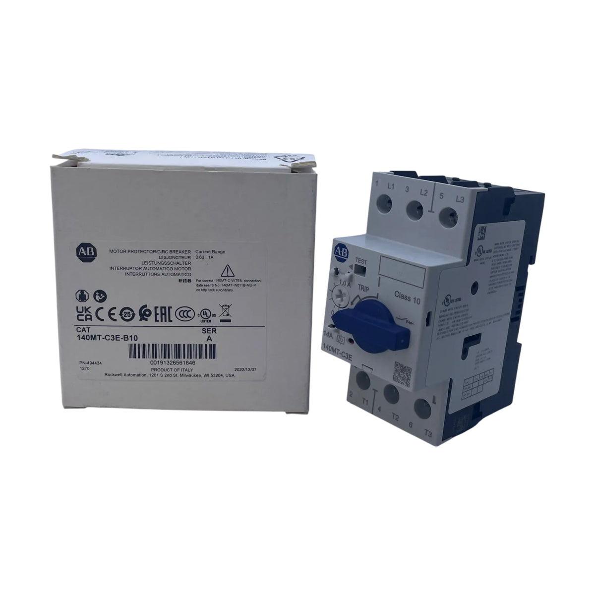 Allen Bradley 140MT-C3E-B10 Motorschutzschalter 0,63-1 A 3-polig Ser. A OVP