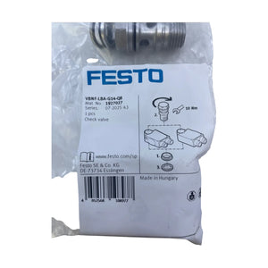 Festo VBNF-LBA-G14-Q8 1927027 Rückschlagventil G1/4 Steckanschluss 8 mm Ventil