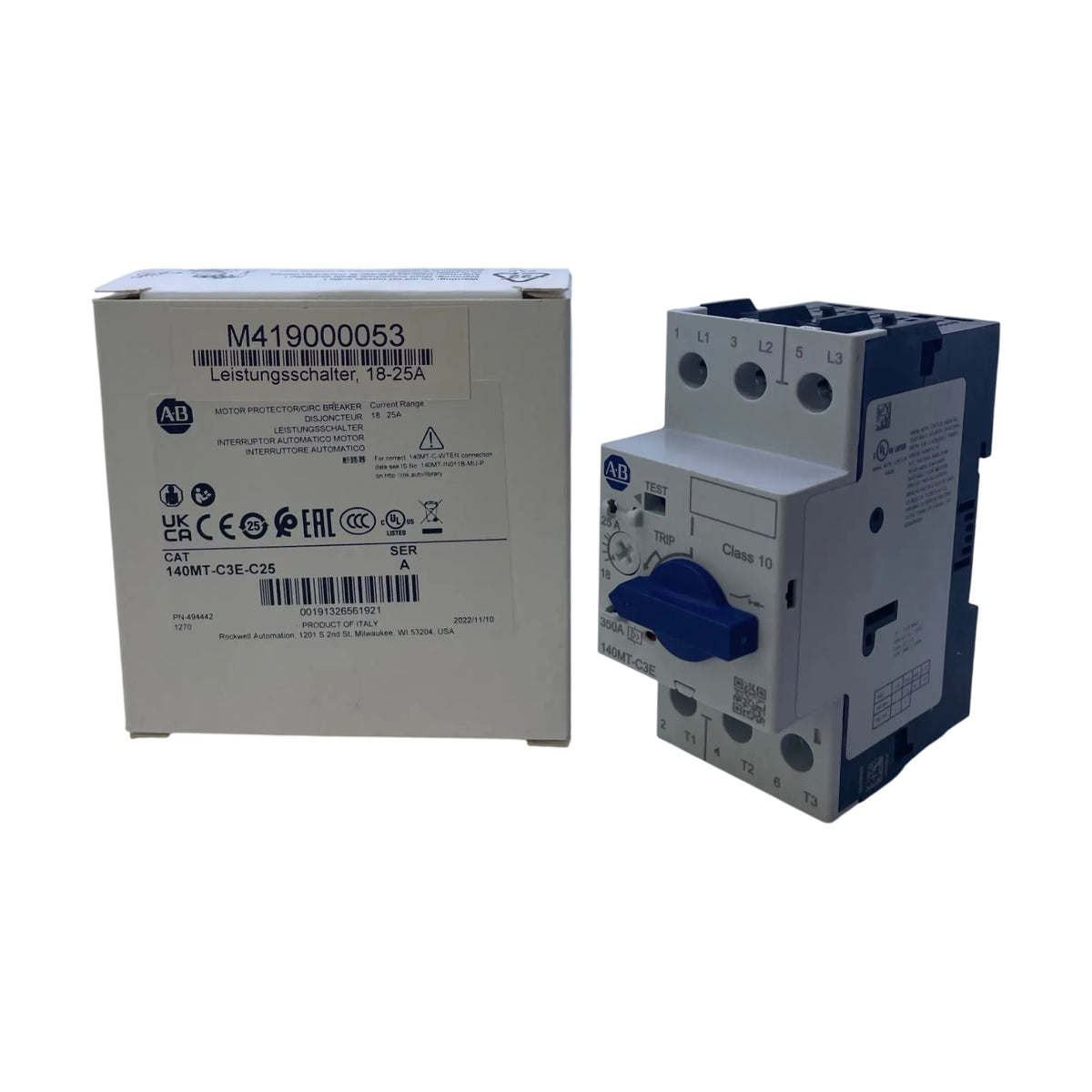 Allen Bradley 140MT-C3E-C25 Motorschutzschalter 18-25 A 3-polig Schutzschalter