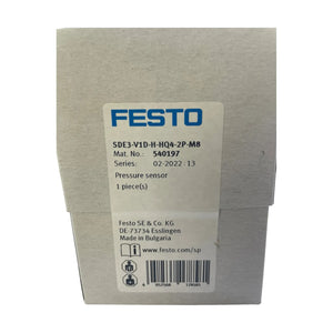 Festo SDE3-V1D-H-HQ4-2P-M8 540197 Drucksensor -1 bis 1 bar Display 2x PNP M8