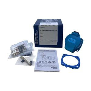 Marechal 01A4001 PN12 K Einbaudose 12 Kontakte + PE 16 A 480 V IP66/67 Poly blau
