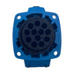 Marechal 01A4001 PN12 K Einbaudose 12 Kontakte + PE 16 A 480 V IP66/67 Poly blau