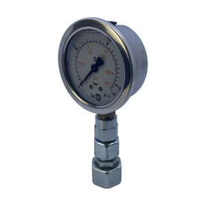 Tecsis Glyzerin-Manometer 0-160 bar 0-2300 psi Kl. 1,6 Ø 63 mm Anschluss unten