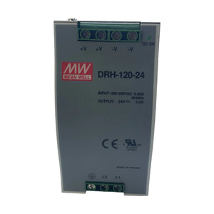 Mean Well DRH-120-24 Hutschienen-Netzteil 24 V 5 A 120 W 400-500 V AC Industrie