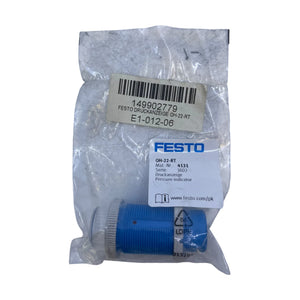 Festo OH-22-RT 4131 Druckanzeige rot Schalttafel 2 Stück