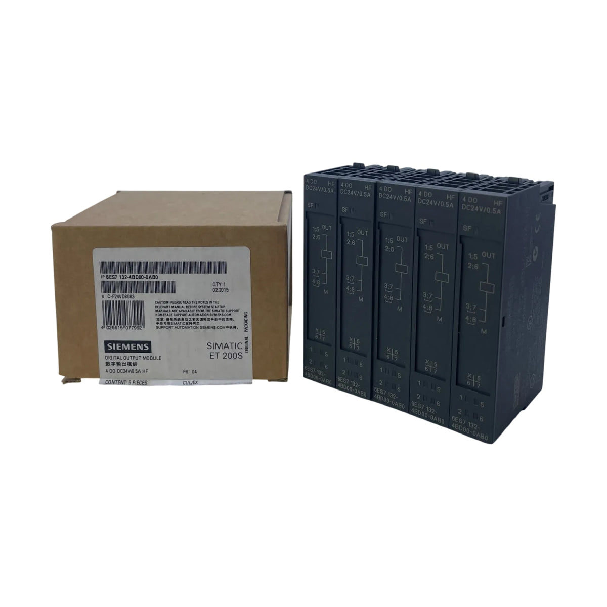 Siemens 6ES7132-4BD00-0AB0 SIMATIC ET200S Elektronikmodul 4DO HF 5 Stück