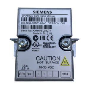 Siemens 6SL3252-0BB01-0AA0 Bremsrelais SINAMICS Safe Brake Relay 24V DC Option
